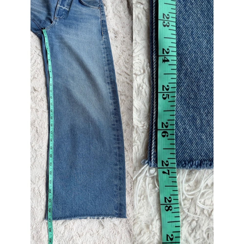 Citizens of Humanity Ayla Raw Hem Crop Jeans Doheny Blue Wide Leg 24 2117-3017 - Picture 4 of 15